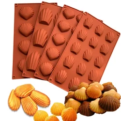 Madeleine-Molde de silicona antiadherente con forma de concha para hornear pasteles, utensilios para hornear, accesorios de cocina