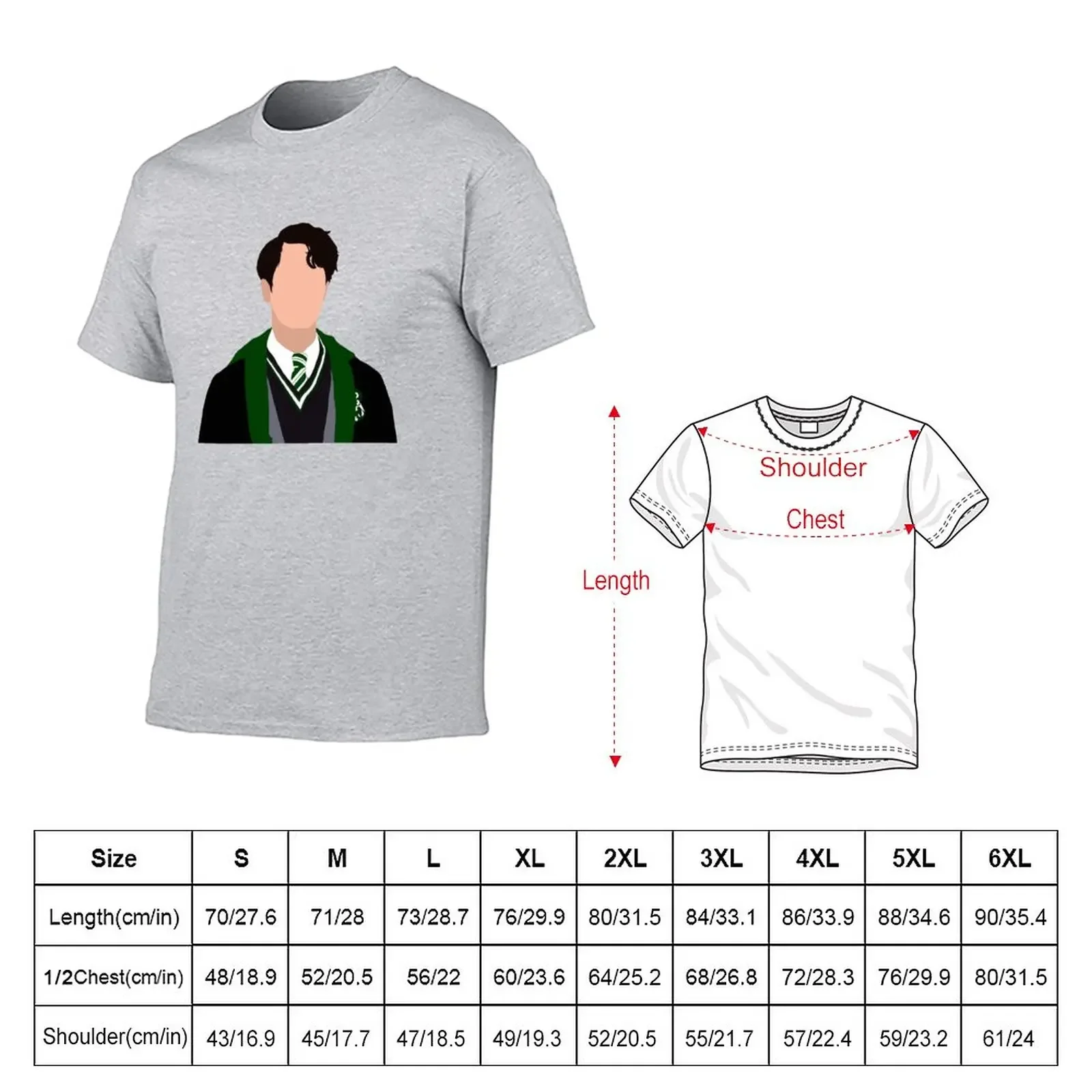 tom riddle T-Shirt anime for a boy mens tall t shirts