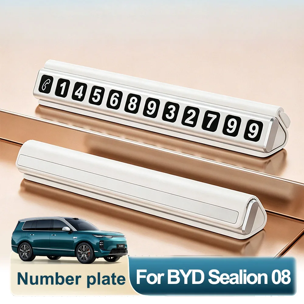 Temporary Parking Sign On The Dashboard Fit For BYD Sealion 08 EV DM Magnetic Number Plate Automotive Modification Supplies
