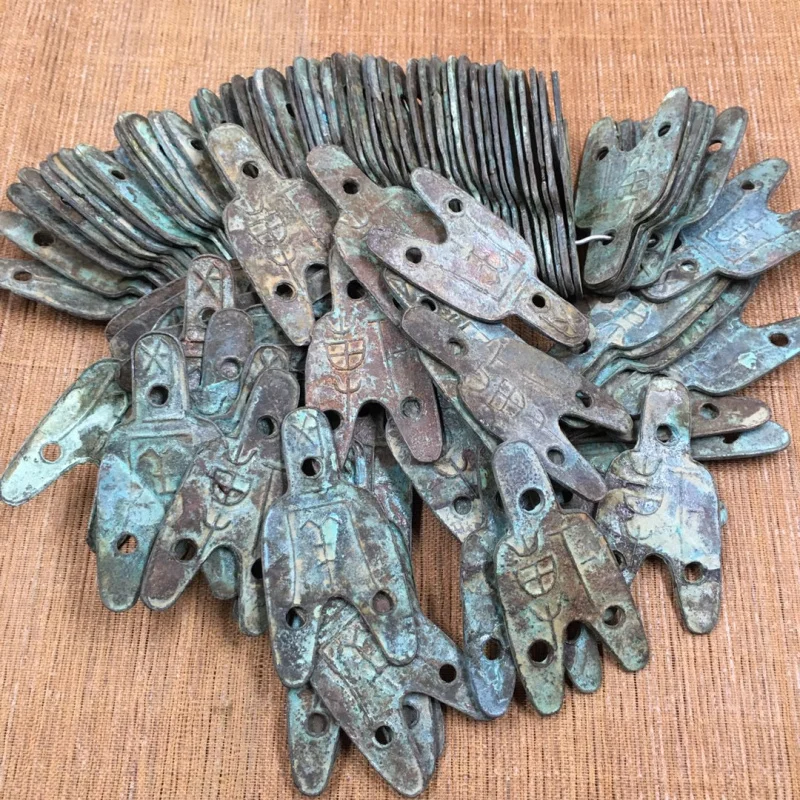 Three-hole,, currency, Warring States period cloth, special-shaped, ancient coins, coppe