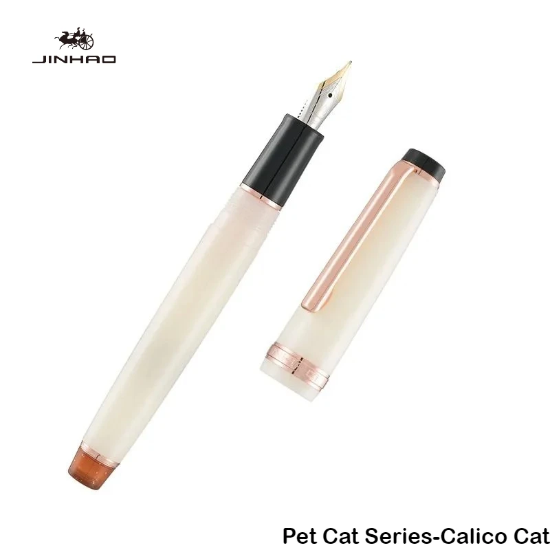 

Перьевая ручка JINHAO 82 серии Pet Cat, лимитированная серия, с зажимом из розового золота, EF/F/M, для каллиграфии, канцелярские товары для офиса и школы