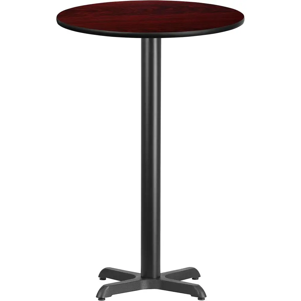 

Круглая столешница из ламината 24 дюйма с квадратным основанием для барной стойки высотой 22 дюйма