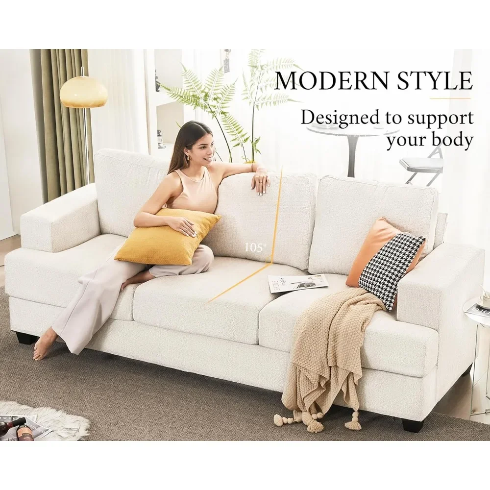 89 Inch Sofa, Comfy Sofa Couch with Extra Deep Seats, Modern Sofa- 3 Seater Sofa, Couch for Living Room Apartment Lounge