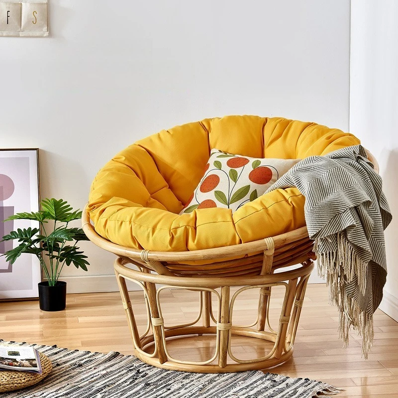 Round Papasan Replacement Cushion Thick Soft Seat Pad For Swing Hanging Egg Chair Nest Basket Floor Lounge Chair