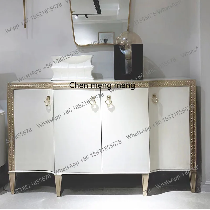 

Solid wood porch cabinet entry foyer shoe cabinet, simple living room bedroom storage partition dining side cabinet