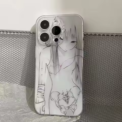 Anime Girl Phone Case for Samsung Galaxy S24 S25 Ultra S23 FE S20 S21 S22 Plus A54 5G A55 A35 A25 A14 A15 A24 A16 Y2K Cover Punk