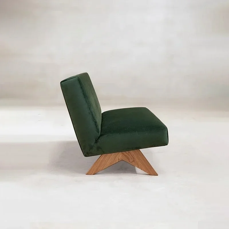 French retro wabi style furniture solid wood green velvet double bed and breakfast medieval small