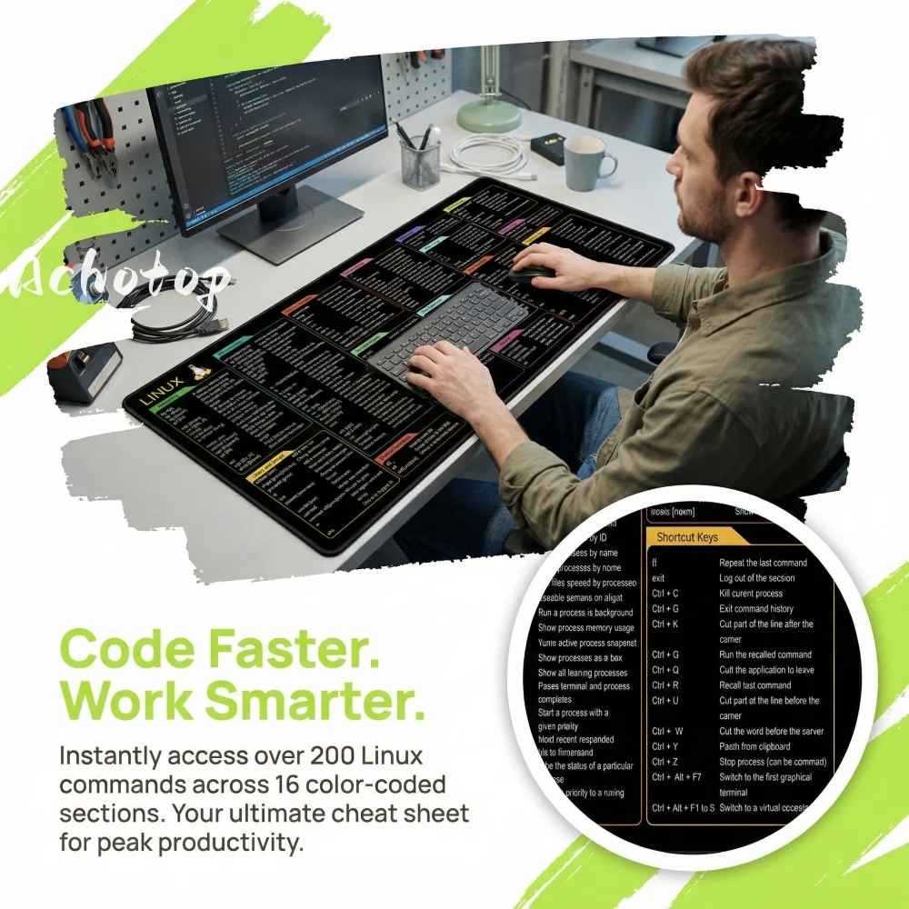 

Linux Command Mouse Pad Rubber Large XXXL 55X120cm Gaming Mousepad