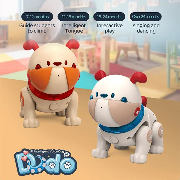 

Интерактивная роботизированная собака-питомец на радиоуправлении с ИИ, программируемая, с сенсорным управлением, записью, воспроизведением музыки, светодиодной подсветкой, для STEM-обучения