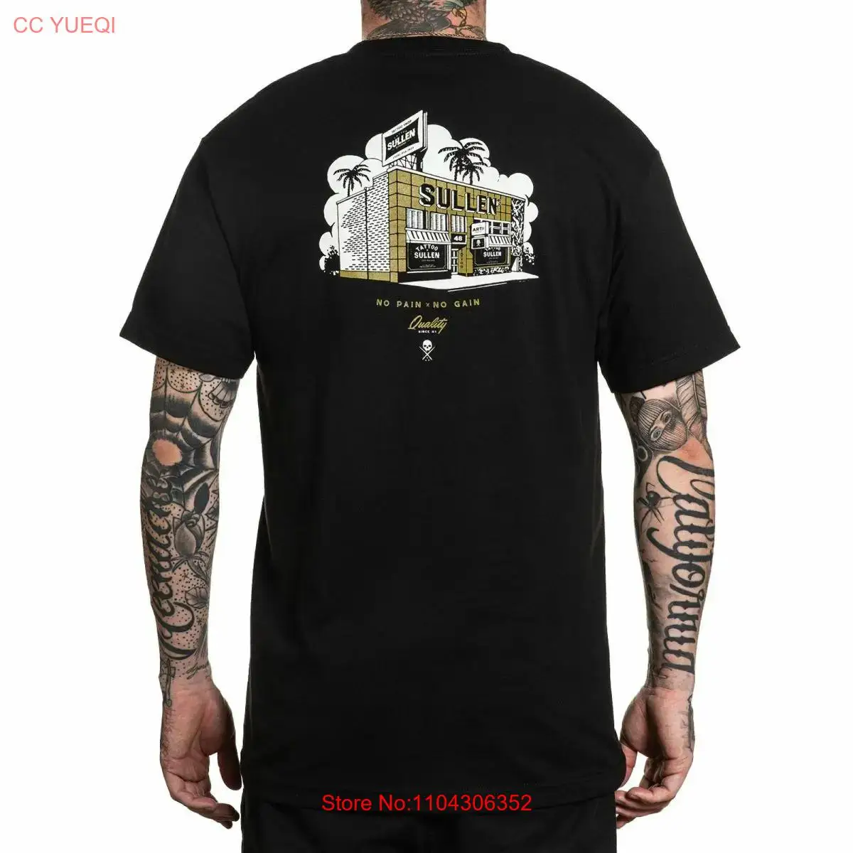 Sullen Tat Shop Tattoo Parlor Inked Palm Trees Art Biker Punk Shirt SCM3660 long or short sleeves