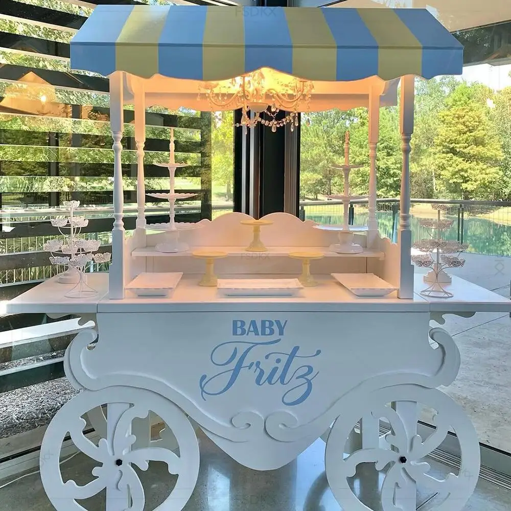 2025 FSDKX New Design Modern Birthday Party Candy Cart Wheels Reusable Style