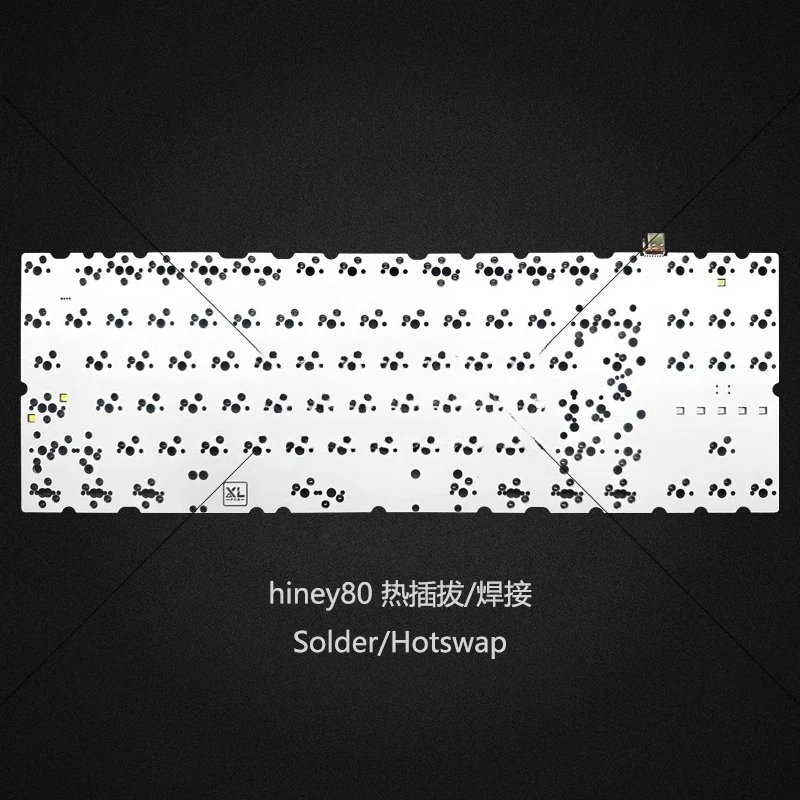 Hiney H80 Hot Swap PCB Customized F1-8X Soldering Slotless RGB Bottom Light VIA Key Change Gaming Office Keyboard Accessories