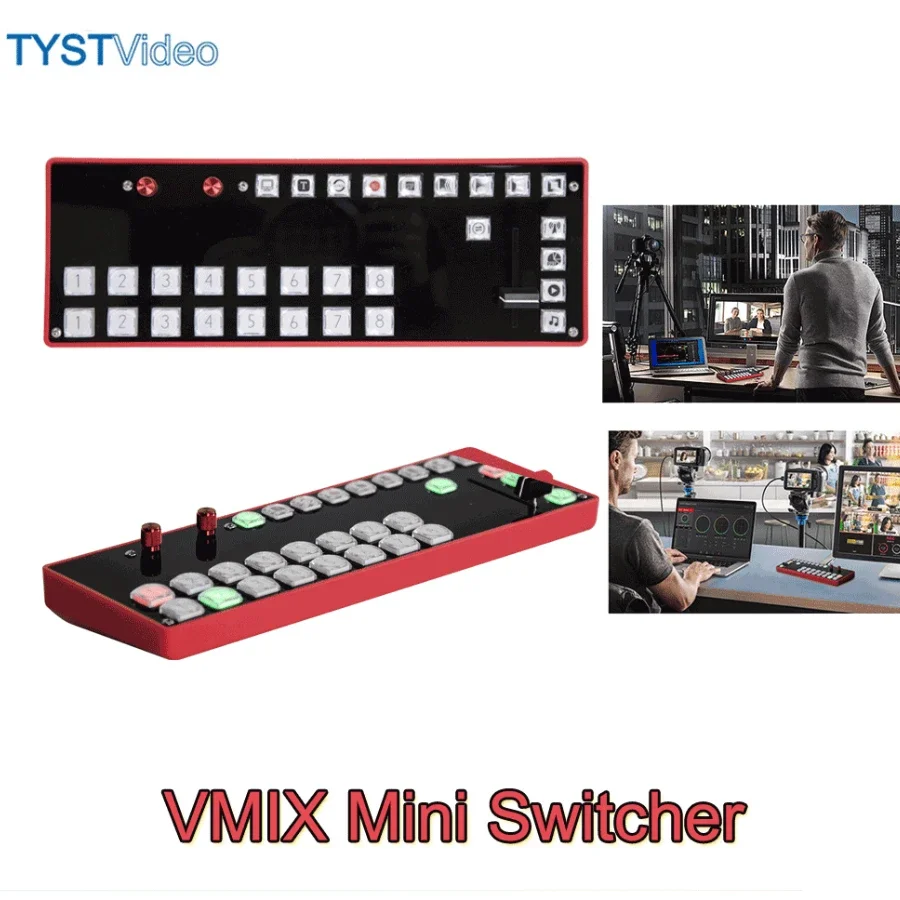 

Мини-переключатель TYST Vmix, панель управления MIDI2.0, распределительный щит для записи видео, интерфейс типа C для Vmix OBS, новый медиа-трансляция, Youtube