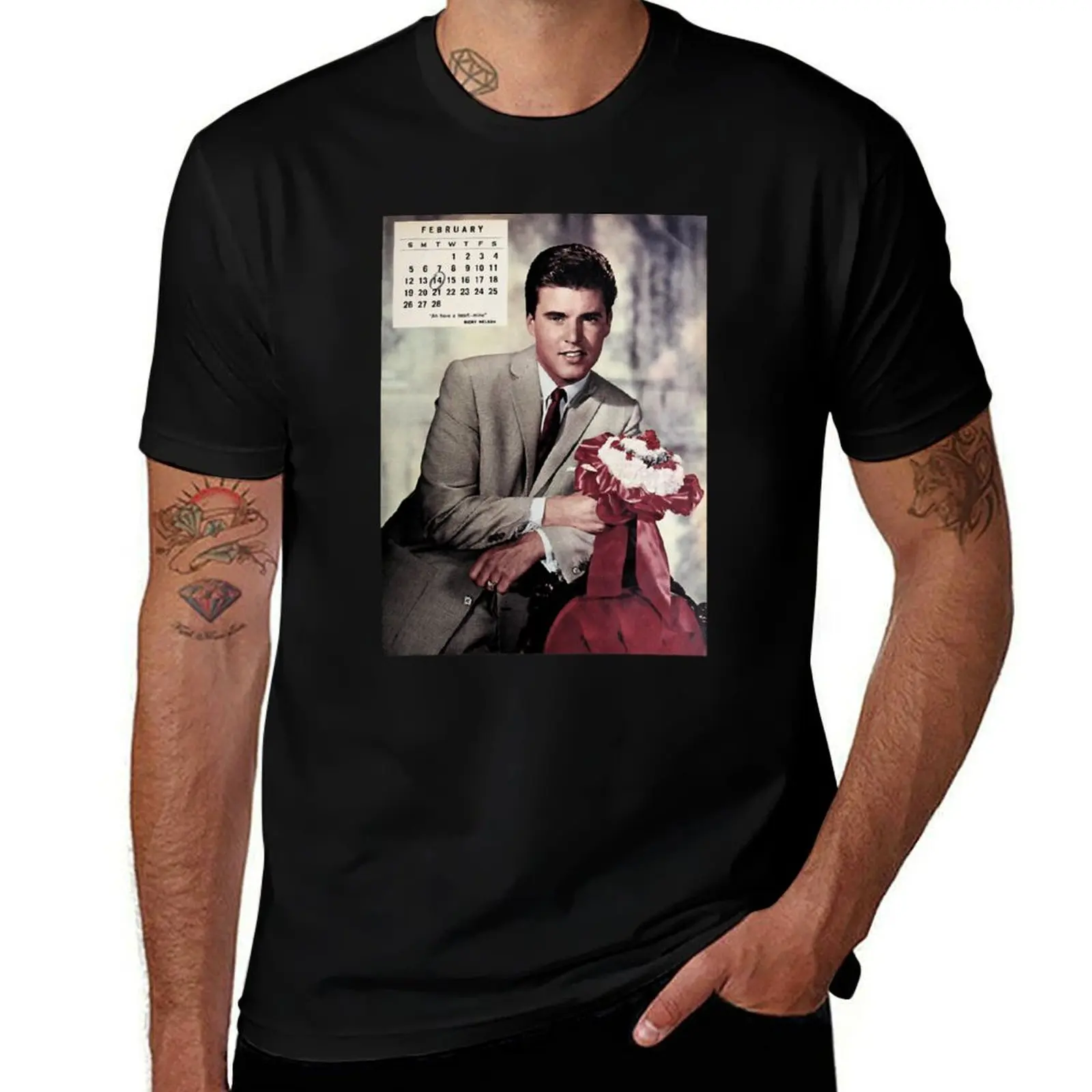 

Actor Pioneer Valentine'S Early 100% Ricky tshirt Lead Recording Nelson Pop Ricky Artist Nelson cotton Singer T-Shirt Musician
