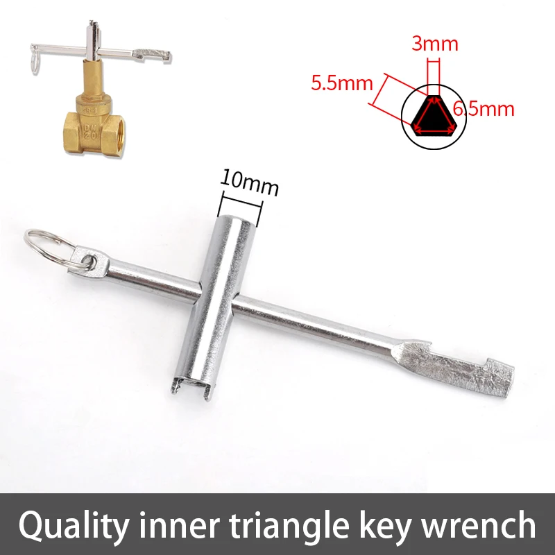 

High Quality Inner Triangle Key Wrench Valve Hole Key Elevator Water Meter Valve Key Convenient For Carrying And Storage