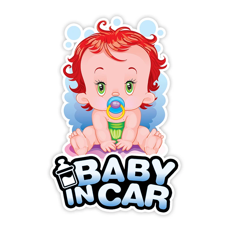 LYKX Self-adhesive Boy Baby In Car PVC Decal Car Sticker Waterproof Auto Decors on Bumper Rear Window