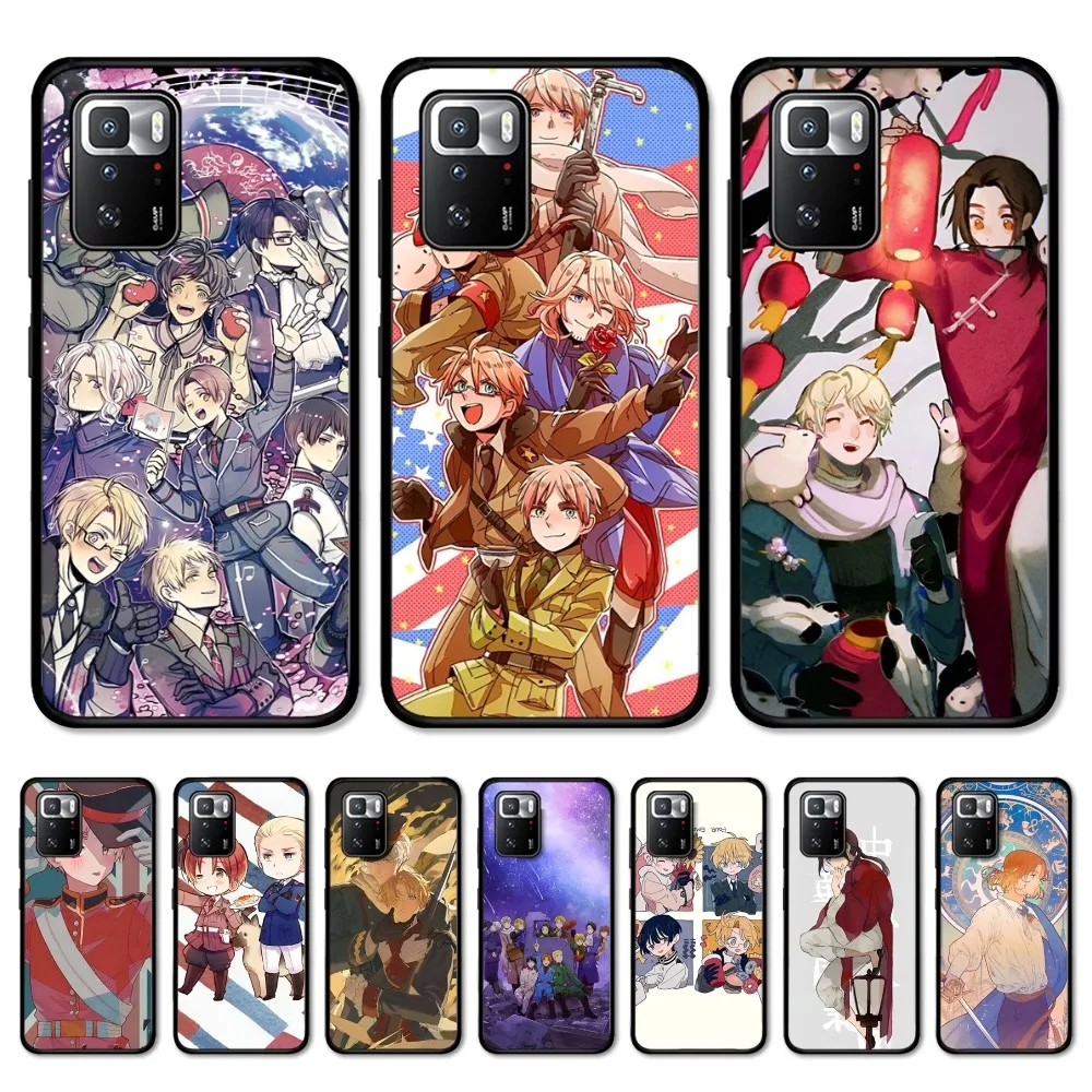 Classic Anime ヘタリアWorld-Stars Phone Case For Redmi Note 4 X 5 A 6 7 8 T 9 9S 10 11 11S 11Epro Poco M3 Pro