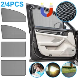 Car Window Shade with Magnet UV Blocking Magnetic Window Cover Privacy Protect Sunshade Curtain Breathable Car Window Curtain