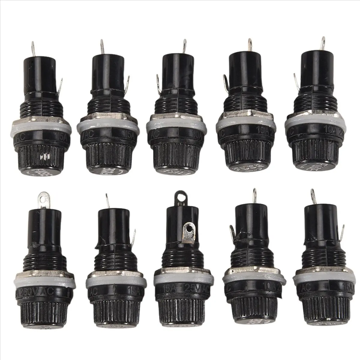 A003 10 Pcs Electrical Panel Mounted 5 x 20mm Fuse Holder