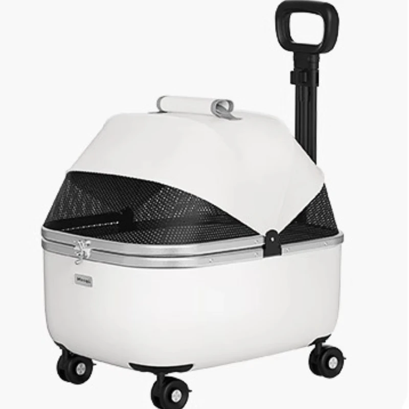 

Pet cart dog cat travel trolley large cat bag going out trolley case large space small dog travel