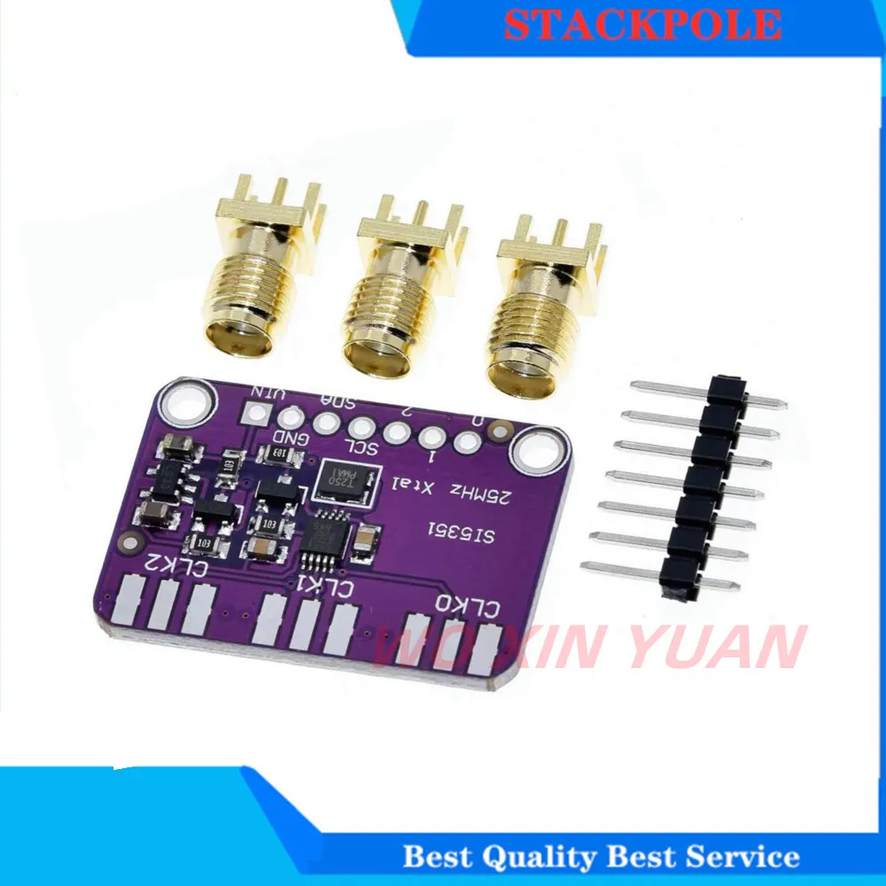 DC 3V-5V CJMCU-5351 Si5351A Si5351 I2C Clock Generator Breakout Board Module Signal Generator Clock 8KHz-160MHz For Arduino