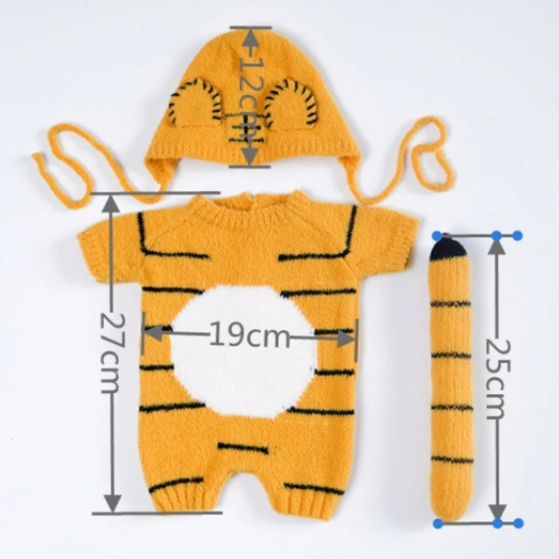 New Tiger Style Baby Photography Clothing Studio Newborn Photo Props Children's Souvenirs Cute Animal Clothes Family Gifts