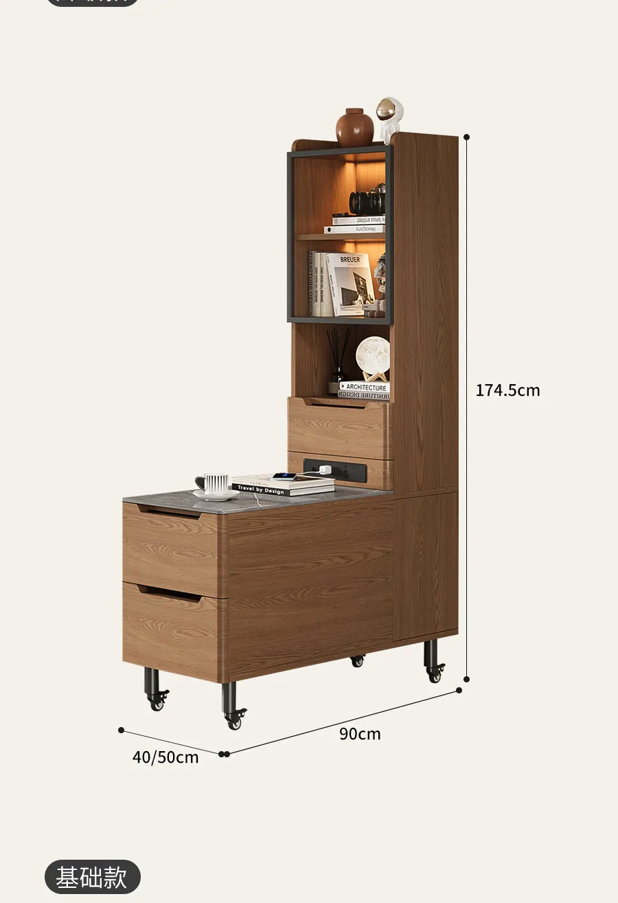 LMM mobile side table coffee table sofa side cabinet side cabinet living room rock slab small table