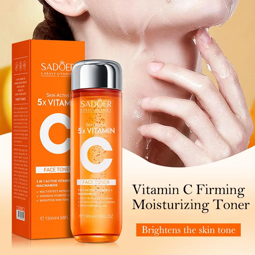 130ML Vitamin C Hyaluronic Acid Facial Serum Face Toner Face Moisturizing Firming Hydrating Facial Essence Skin Care