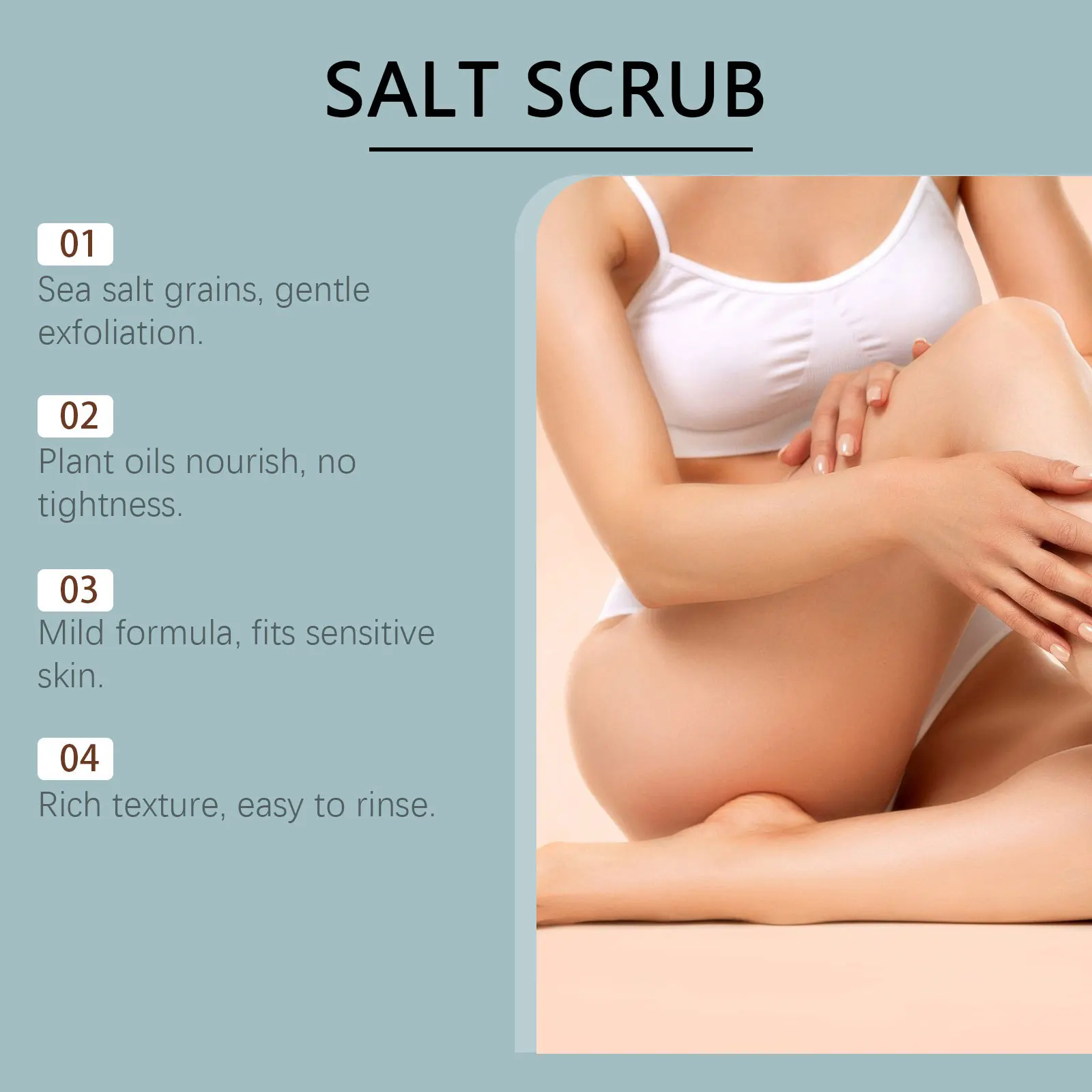 Dead Sea Salt Body Washing Scrubs Remove Dead Skin Care Professional Skin Cleaning Exfoliator Jojoba Oil Bath Body Scrub 114g image 3