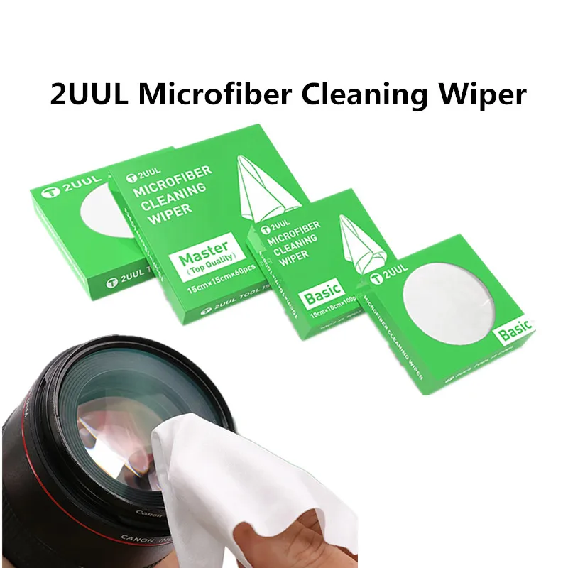 

2UUL CL01 CL02 Microfiber Cleaning Wiper 10*10CM 60PCS/15*15CM 100PCS Mobile Phone Laptop LCD Screen Camera Dust Removal Cloth