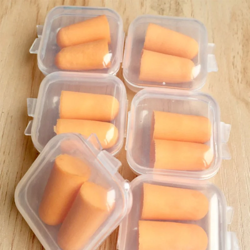 

6-Pack Orange Silicone Earplugs for Travel, Sleep, Noise Reduction, Comfortable, Portable, Small Lightweight Ear Protection