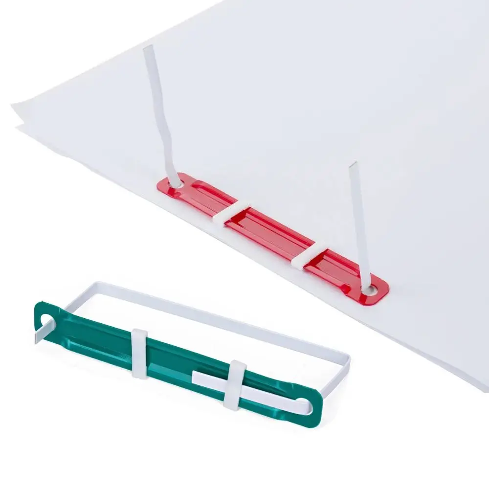 50pcs/Set Two-Hole Notebook Binding Hoops Notepad Document Fasteners Hinged Rings Binding Clip Loose-leaf File Folder