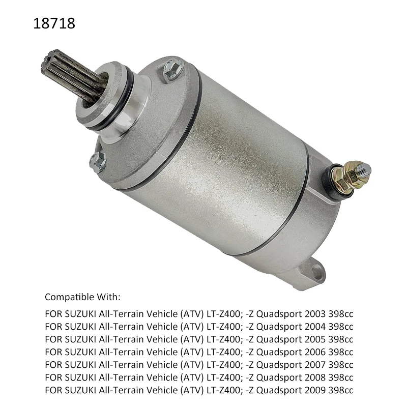 Electrical Motorcycle Engine Starter Motor For Arctic Cat Kawasaki 400 KLX400R KLX400SR 03-04 1871821163-S004 Moto Acessorios