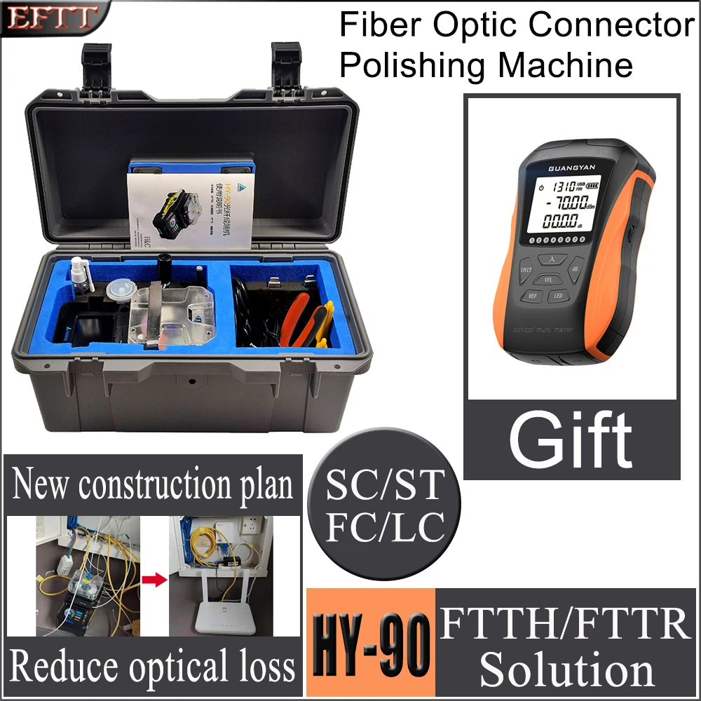 

Fiber Optic Cleaner Connector Polishing Machine Tester Splicing Machine FTTH On Site Production Type Communication Equipment