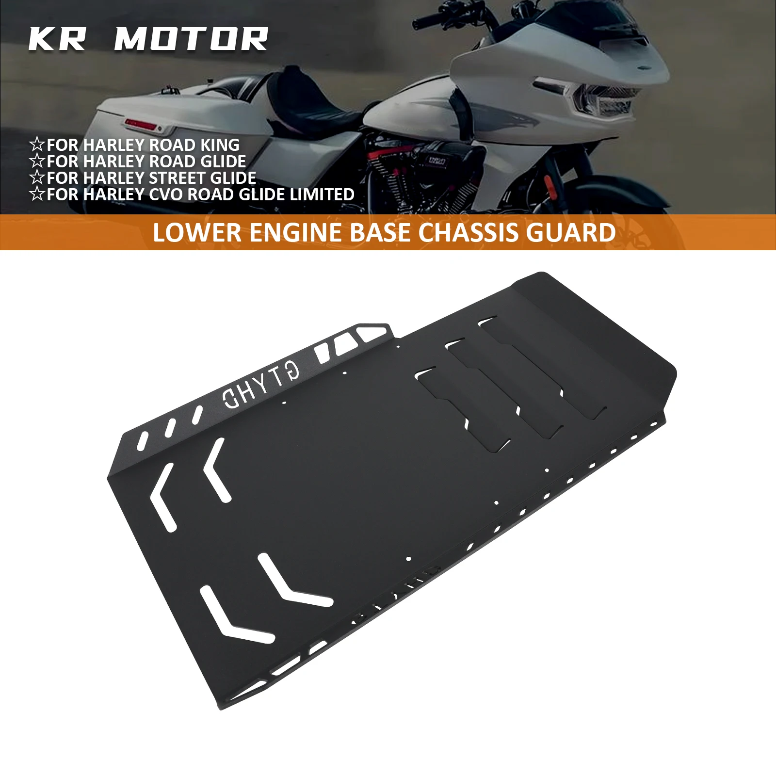 

Motorcycle Lower Engine Base Chassis Guard Plate Protection For Harley Touring Road King Road Glide Street Glide CVO 2014-2023