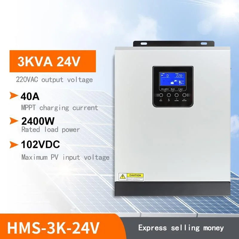 3KVA solar inverter 24V household off grid photovoltaic reverse control integrated machine with MPPT 40A controller