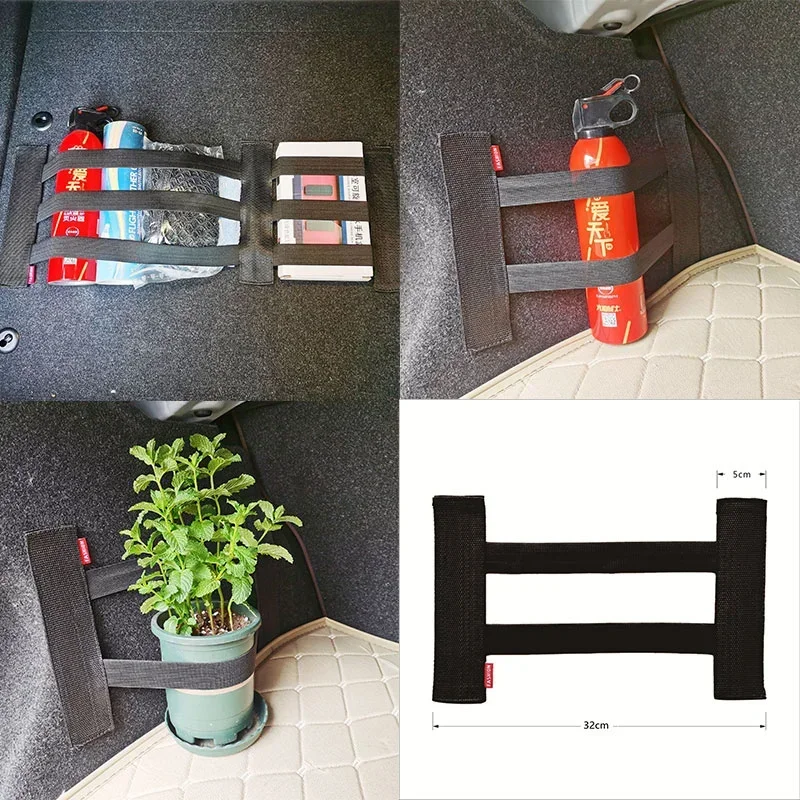 Auto Stamm Elastische Feste Riemen Feuerlöscher Tank Schutt Lagerung Befestigungs Gürtel Bänder Einstellbare Auto Innen Organizer Zubehör