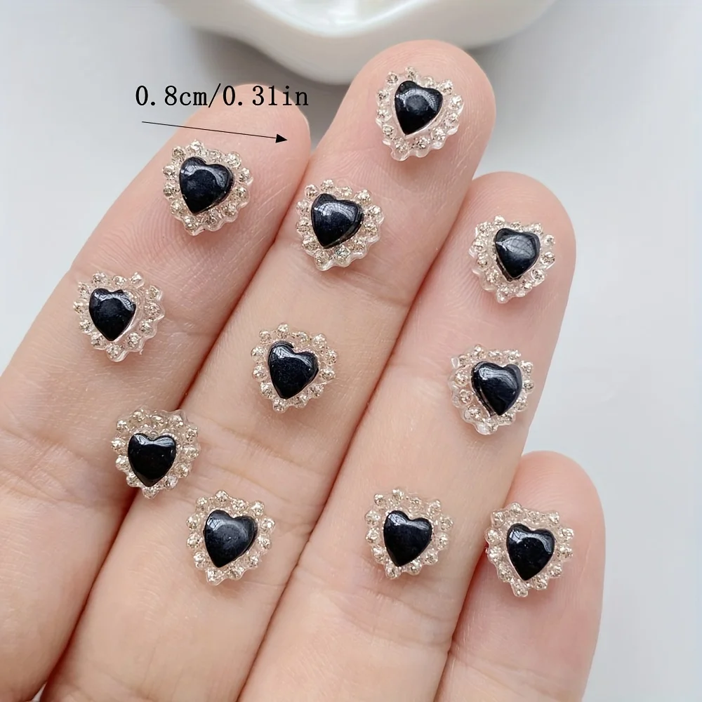 50pcs Mini Sparkling Ruby Nail Art Set Odorless Suitable for DIY Wedding Scrapbooking Crafts Mobile Phone Case Hairpin Accessory