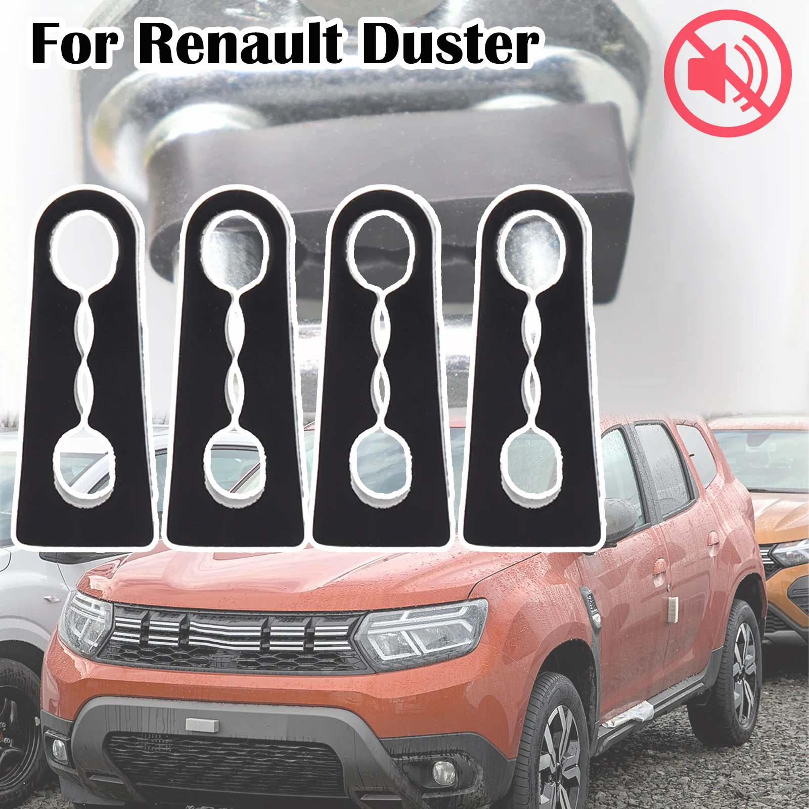 For Renault Duster Dacia Duster HMDoor Lock Damper Buffer Deadener Seal Shock-Absorbing Damping Protector 2018 2019 2020 - 2023