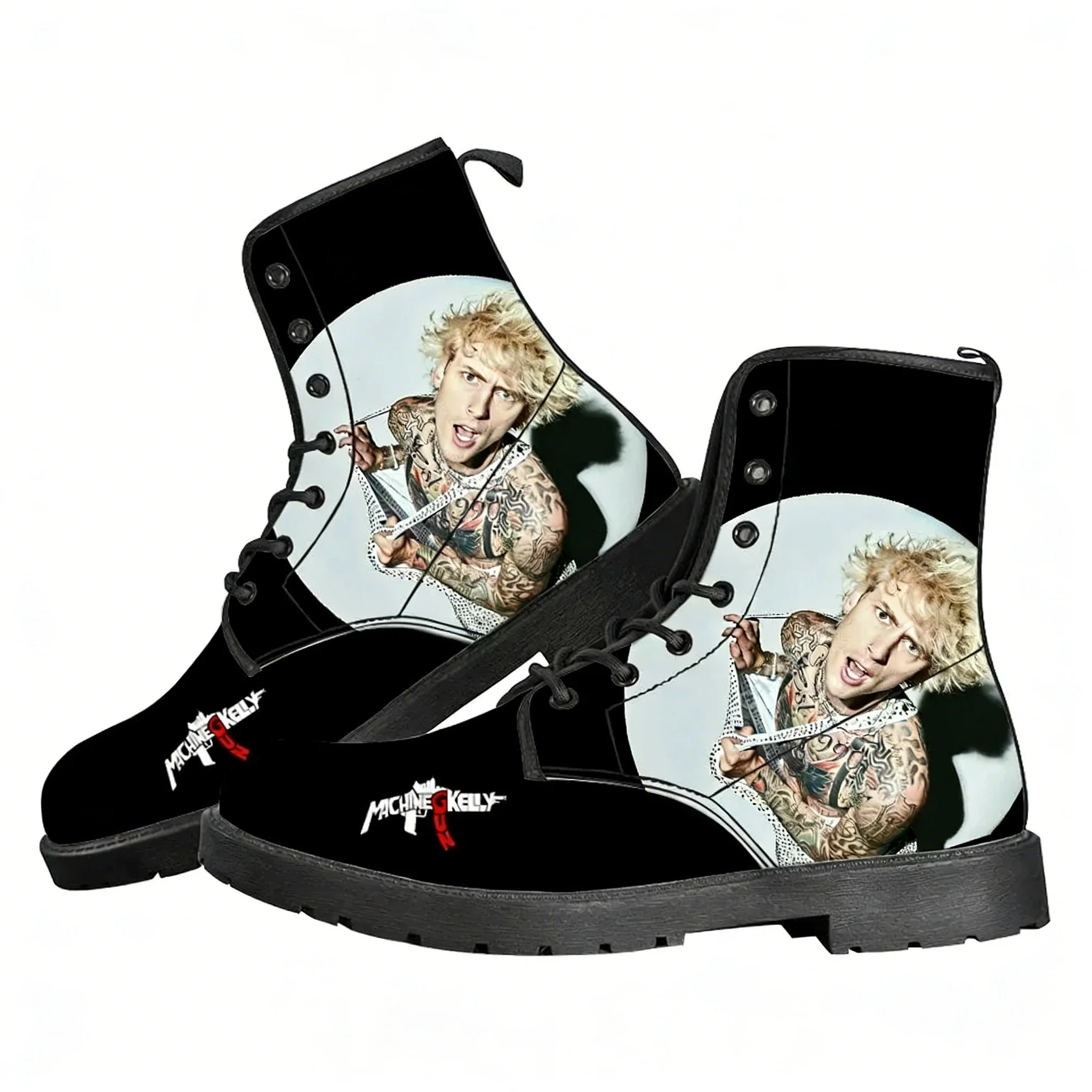 

M-Machine Gun K-Kelly MGK Casual Boots Mens Womens Teenager Shoes Retro Street 3D water proof Boot Outdoor Customize Made Boots