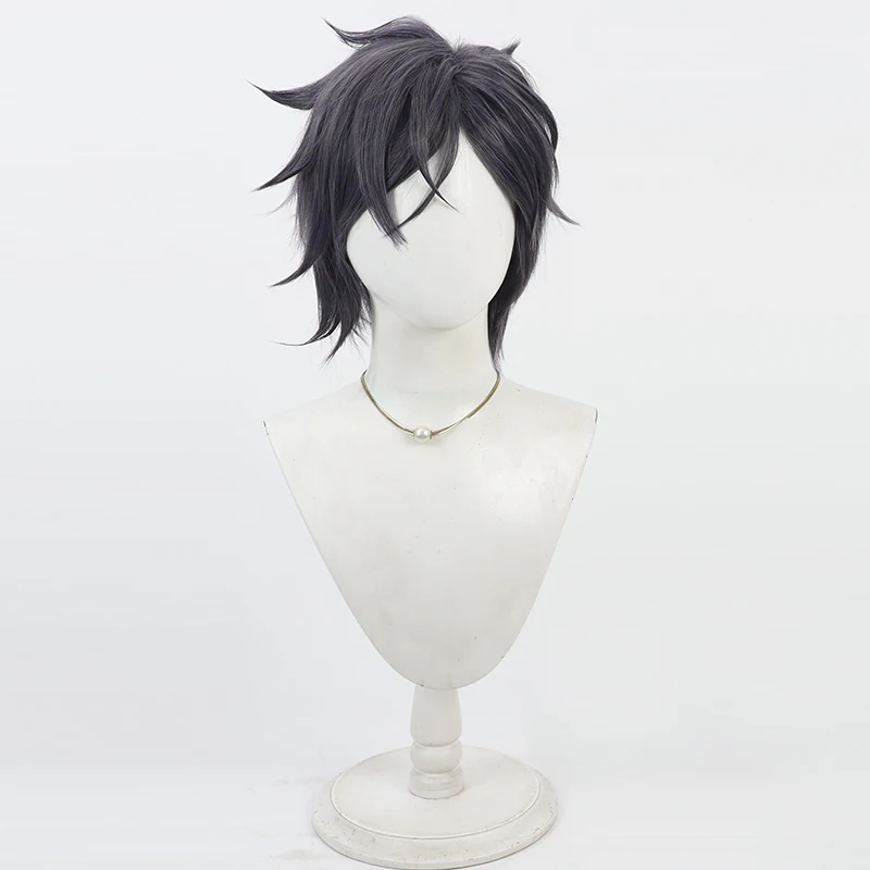 Touken Ranbu Online Akashi Kuniyuki Cos Cosplay Wig Halloween Carnival Party Prop Synthetic Hair Heat Resistant Fiber + Wig Cap