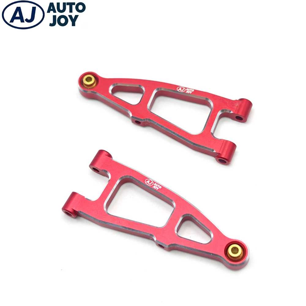 Conjunto de braço inferior dianteiro de alumínio AUTO JOY RC para ARRMA 1/18 MOJAVE RC peças de atualização de carro 2 peças de suspensão