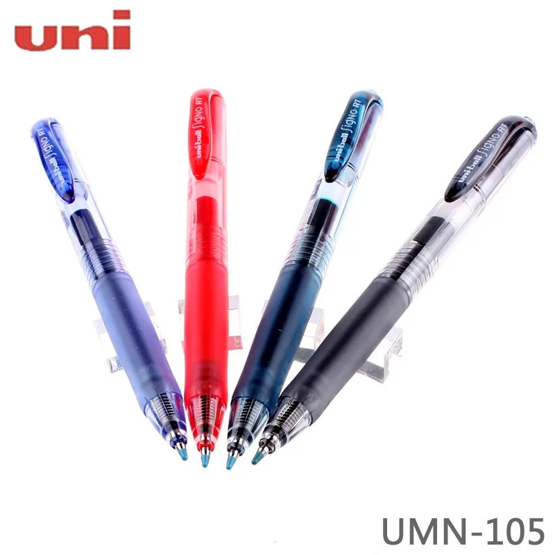 Uni-Ball Gel Ink Pen, UMN-105 Retractable Rollerball Pens, 0.5mm Micro Needle Point Super Ink Smooth Writing Japanese Stationery