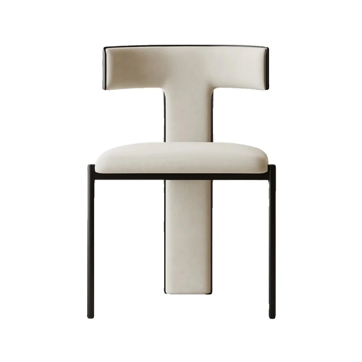 

Italian style, flannel, dining chair, household, design, minimalist, light luxury, curved, dressing