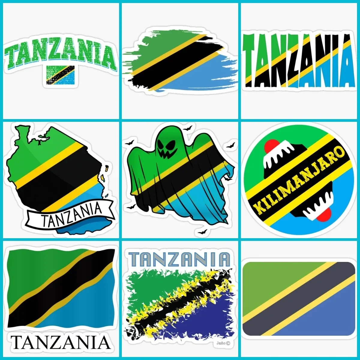 

TZ Tanzanian Flag Map Sticker Motorcycle Window Wall Laptop Bumper Door Truck Glass Bicycle Van Helmet PVC Decal Customizable