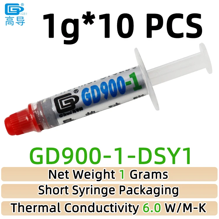Nettogewicht 1/3/7/15/30 Gram Grijs GD900-1 Thermisch geleidende vetpasta Gips Koellichaam Compound voor CPU GPU SSY BX CB CN ST