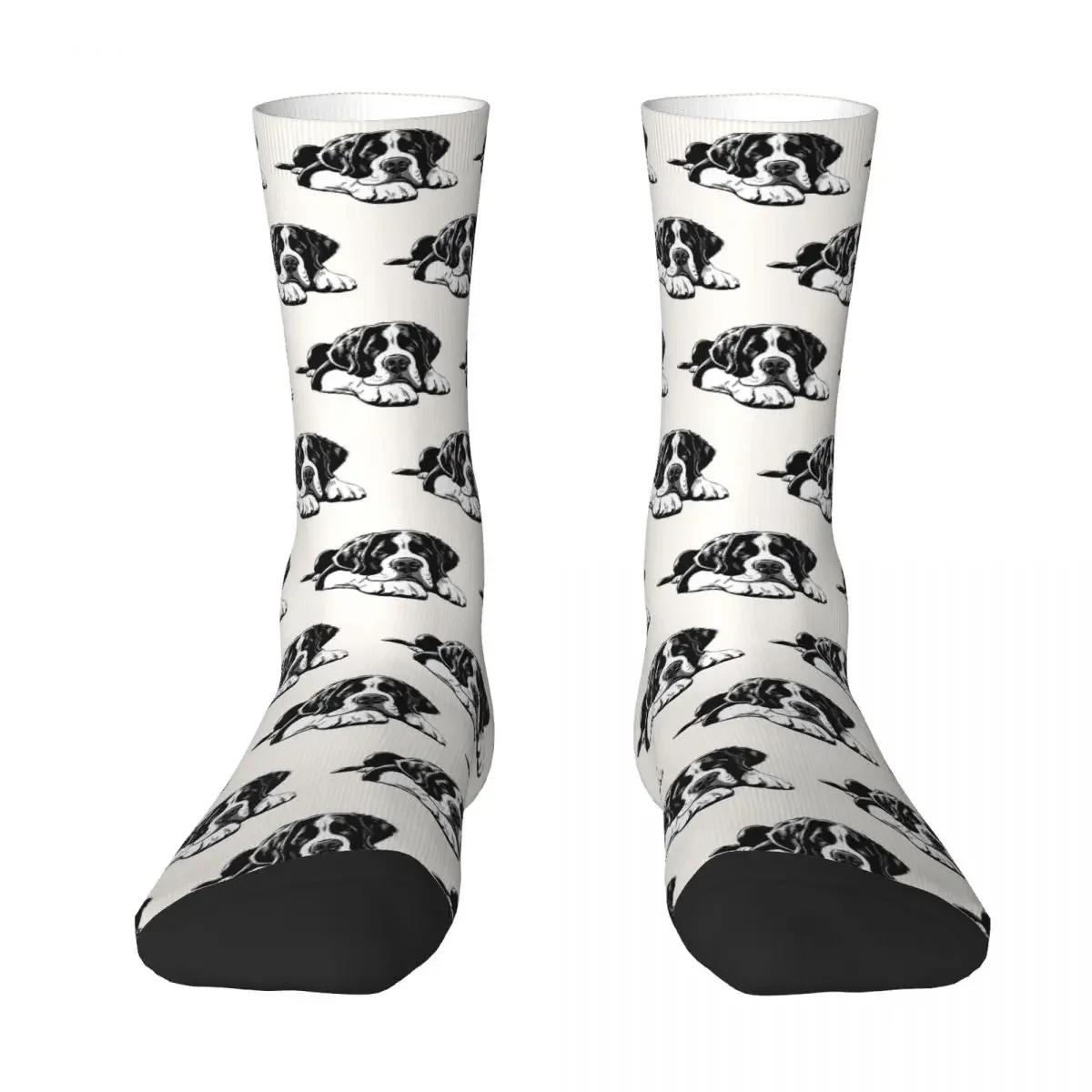 

The Saint Bernard Socks Harajuku Sweat Absorbing Stockings All Season Long Socks Accessories for Unisex Birthday Present
