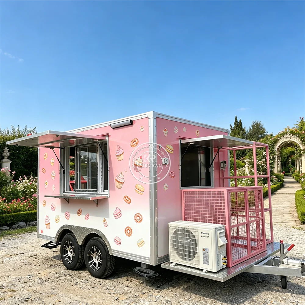 

Fully Equipped Pizza Coffee Mobile Food Trailer Ice Cream Cart Fast Food Truck Street Concession Catering Trailer