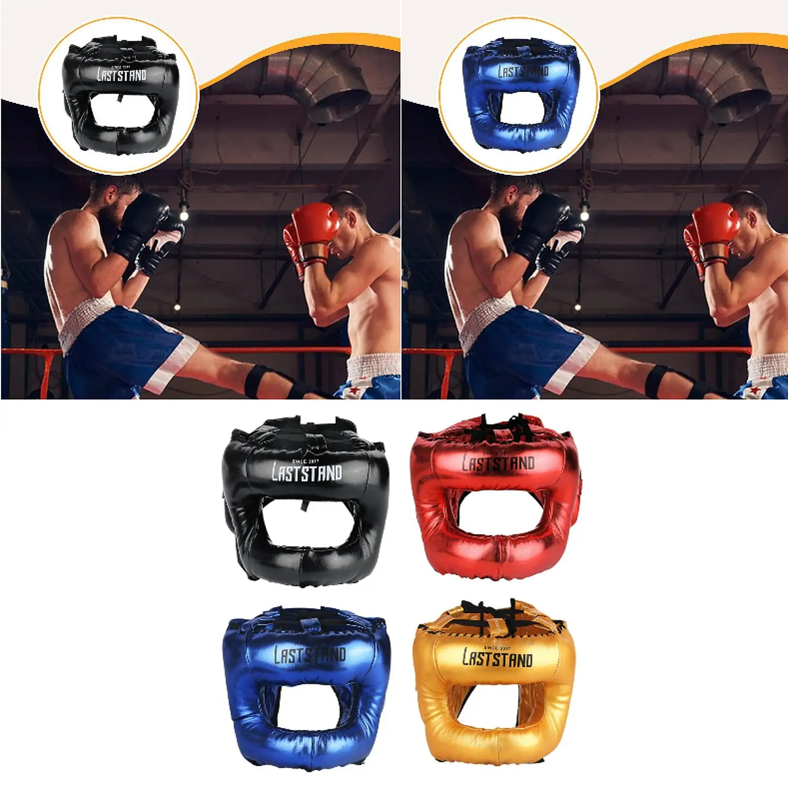 

Boxing Headgear Breathable Protective Gear for Muay Thai Sanda Grappling