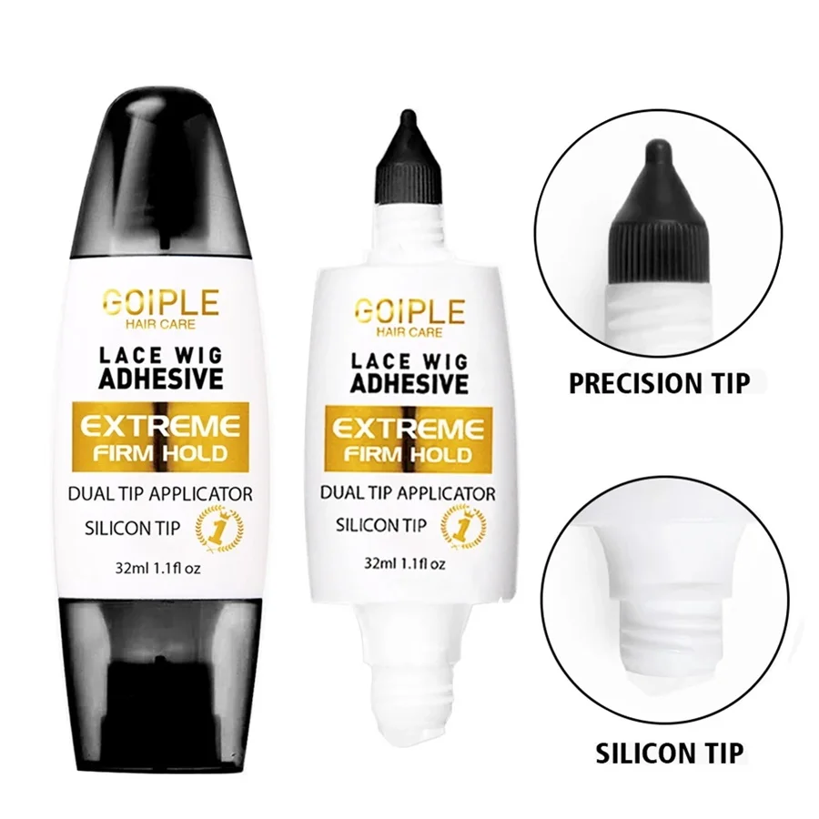 

Клей для париков 32 мл, быстросохнущий, невидимый, с двойным аппликатором, водостойкий, для кружевных париков, сверхпрочная фиксация
